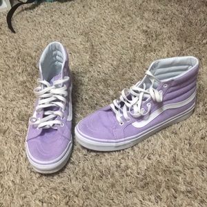 Lavender High Top Vans. Sk8-Hi